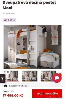 Dvoupatrová úložná postel Maxi - 2