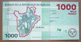 Bankovka, Burundi, 1000 francs, ročník 2021 - 2