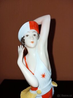 Rarita Porcelánová Tanečnice z.n. ROSENTHAL- ART-DECO 22cm T - 2