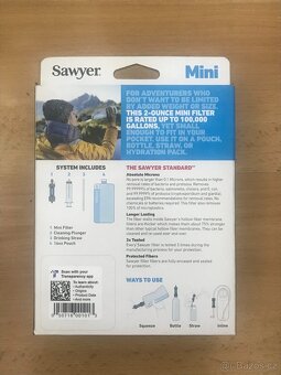 Nový - Vodní cestovní filtr Sawyer Mini Filter - 2