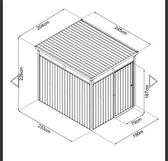 Zahradní domek Avenberg Magnus 2x2,5 stavební bouda - 2