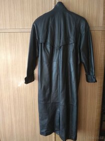 Dámský dlouhý kožený kabát - 2