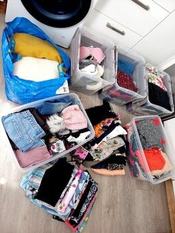 Velke množství oblečení dámské M 5x ikea taška - 2