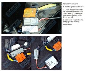 Emulátor zátěžová dečka spolujezdce airbagu Fiat Stilo - 2