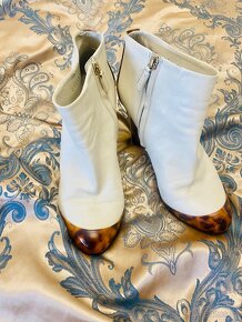 Gucci kotníčkové elegantní kožené boty, vel.38 - 2