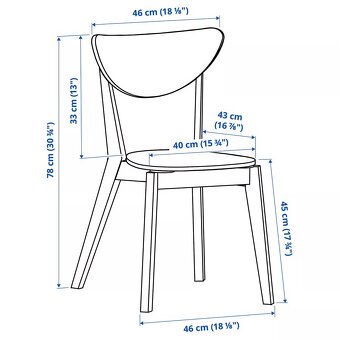 4 židle ikea nordmyra - 2