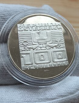 1978 Ag 100 Schiling Rakousko Proof provedení - 2