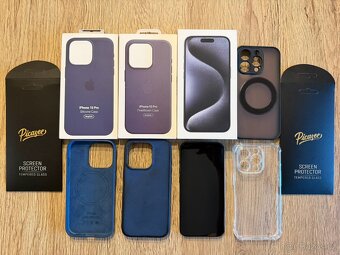 iPhone 15 Pro TOP stav, bez jediného škrábance, modrý titan - 2