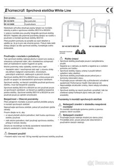 Sprchová stolička s područkami - 2