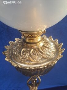 Francouzská secesní petrolejová lampa k olympiádě 1900 - 2