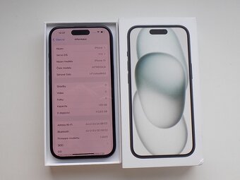 APPLE iPhone 15 128GB Black - ZÁRUKA - TOP STAV - 2