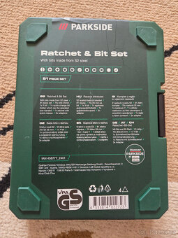 Sada bitů s ráčnou Parkside, 81ks - 2
