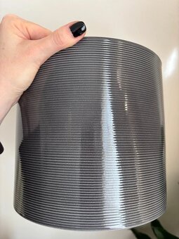 Antracitový/šedý velký květináč nový - 2