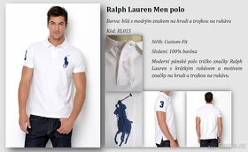 Nová pánská trika Ralph Lauren - 5 kusů - 2