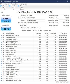 1TB SSD USB-C externy disk SanDisk Portable, SLEVA 40% - 2