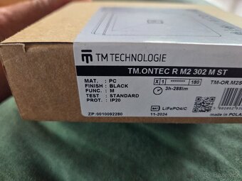 Nouzové osvětlení, svítidlo TM.ONTEC 288lm - 3h svitu na bat - 2