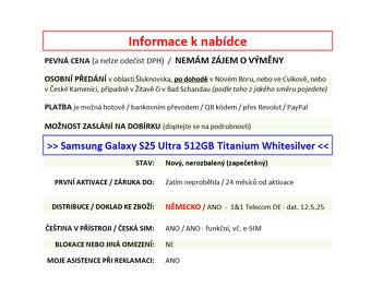 Samsung Galaxy S25 Ultra 512GB Whitesilver NOVÝ NEROZBALENÝ - 2
