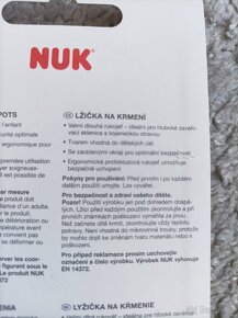 Dětské lžičky na krmení, zn. NUK , 2 kusy, zelená, nová - 2