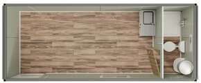 Obytný kontejner s WC, sprchou / Stavební buňka, 14,4m2 - 2