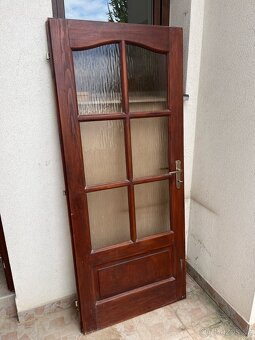 Dveře dřevěné, prosklené 80 pravé - 2