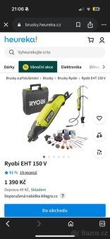 Přímá ruční bruska (mikromotor) Ryobi EHT 150 V - 2