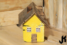 Dřevěný domeček žlutá chalupa AT057 - 2