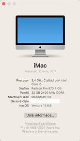 Apple iMac 27" retina 5K, 32 GB RAM, 2TB SSD - 2