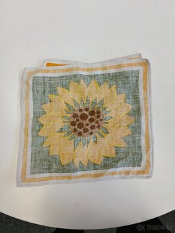 Textilní prostírání / ubrousky se slunečnicí - sada 2 kusů - 2