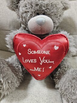 Velký plyšový medvěd Me tou you se srdcem - 2