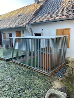 Kotec na psa včetně zateplené boudy nové nepoužité - 2