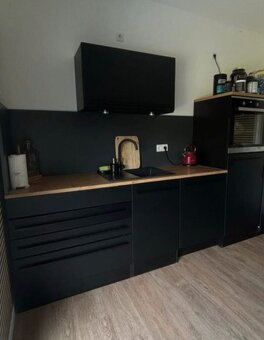 Moderní černá linka s ostrůvkem,6170 - 2