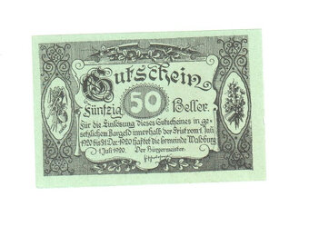 50 Heller z Waldburgu (Rakousko, Horní Rakousy - 2