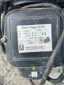 Prodám kompletní pískovou filtraci s 2 čerpadly – BADU Magic - 2
