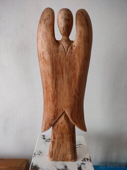 Dřevěná soška anděla - 60 cm - 2