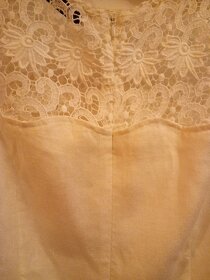 šaty smetanové s krajkou - 2