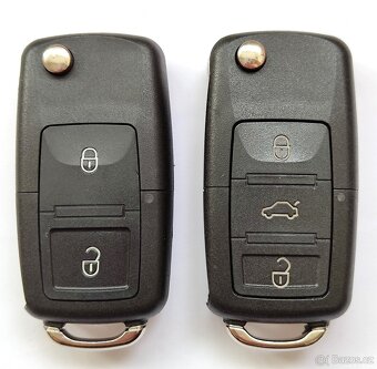 Klíč Škoda Volkswagen Seat 2 / 3 tlačítka.  Cena za 1 kus = - 2