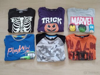 Chlapecká trika dl. rukáv vel. 122/128 - - 2