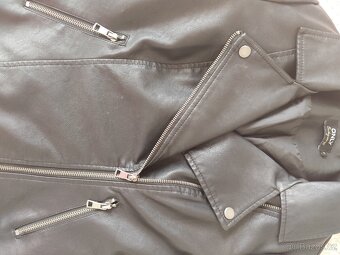 Černá koženková bunda vel.XS - 2