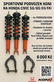 Sportovní podvozek Koni na Honda Civic 5G/6G (EG/EK) - 2