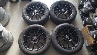 Krásná černá letní ALU kola 16" 4x100 195/55 - 2