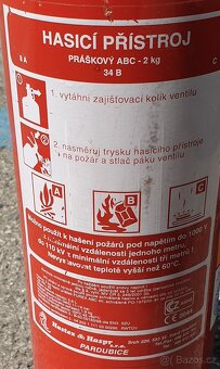 3 kusy - hasicí přístroj - práškový 2kg - 2