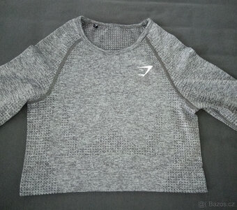 Dámský top Gymshark Vital Seamless Crop Top – šedý, vel. S/M - 2