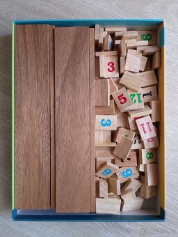 Rummy / Rummikub - dřevěná logická hra s čísly - 2