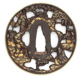 Japonská Starožitná Tsuba - Záštita Japonského Meče - 2