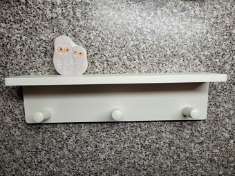 Dětská police KLADE se sovami zn. IKEA, 38x10x7,5 cm - 2