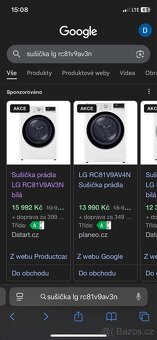 Sušička LG thingQ 8kg - 2