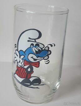 Retro sklenička se šmoulou - 2