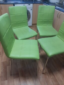 Kuchyňské židle zelené 4 kusy - 2