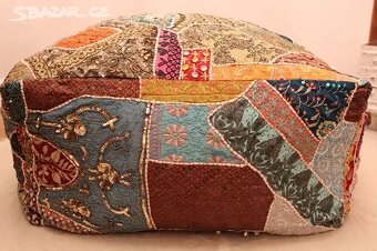Nový designový sedací polštář Patchwork, zdobený - 2