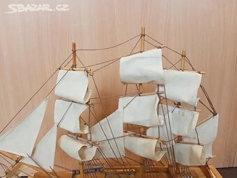 Dřevěná loď, dekorace, 46 x 51 cm - 2